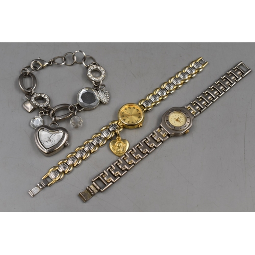 114 - Three Ladies Quartz Watches to include Lipsy Bracelet Watch, Miyoko and a Guardian Angel Watch (all ... 