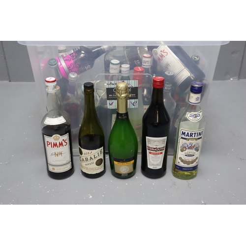 397 - Large Mixed Lot of Opened Alcohol Bottles (Unsorted)