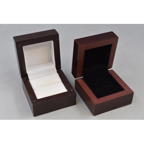 123 - Two Decorative Ring Jewellery Boxes (2.5” Square)