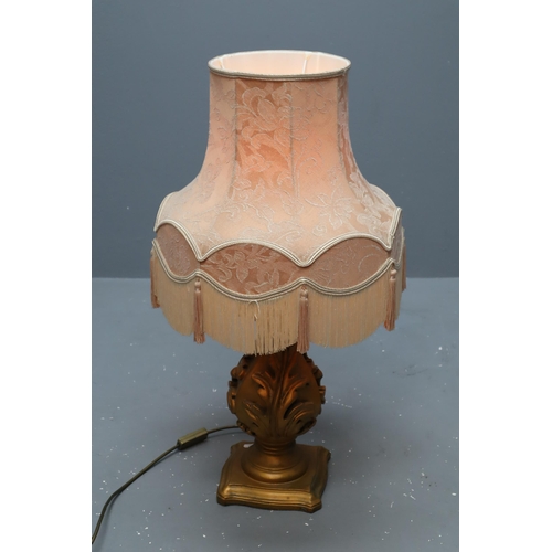 416 - Large Ornate Gold Coloured Lamp 18