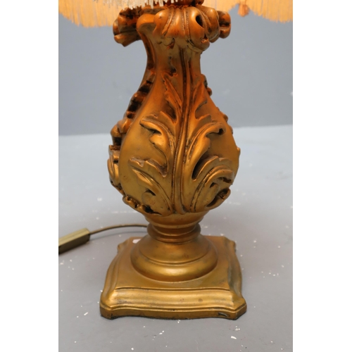 416 - Large Ornate Gold Coloured Lamp 18