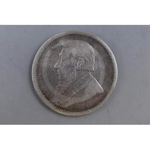 144 - South African 1895 Silver two Shilling Coin