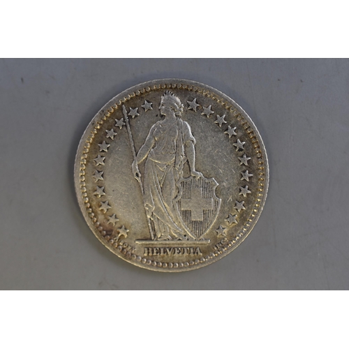 151 - Swiss 1944 2 Franc Silver Coin