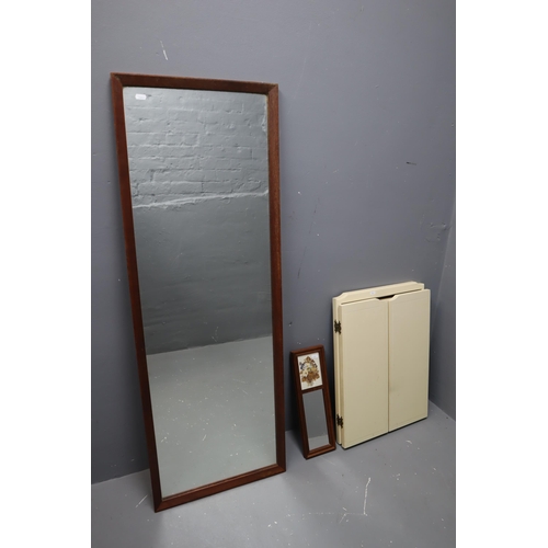 442 - Three Mirrors To Include Trifold Dressing Table Mirror, Large Rectangular Wall Mirror, And Wall Mirr... 