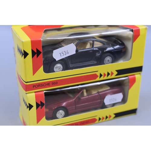 182 - Collection Of Six Boxed ' Shell Classic Sportscar Collection' To Include, Ferrari 288 GTO, Porsche 9... 