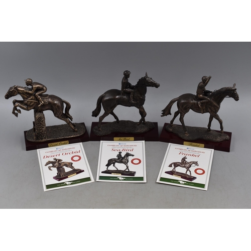 463 - Selection of 3 Atlas Editions 'The Sports of Kings' In Boxes with Certificates including Frankel, Se... 