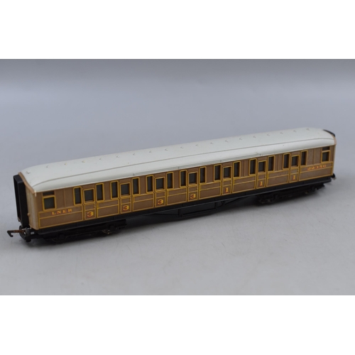 242 - Three Various Model Railway Carriages, by TTR and Marked (M 16171) Rosebud Kitmaster in Red and Horn... 