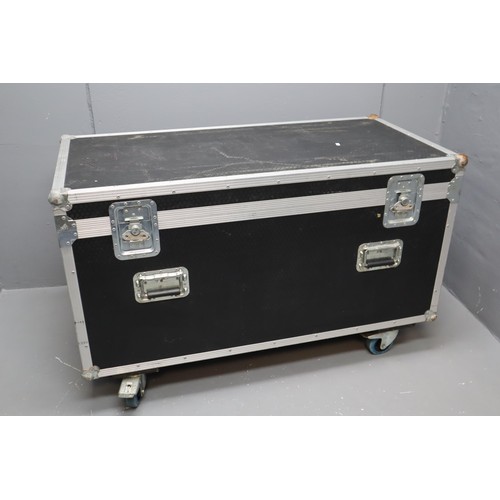 481 - A Swan Flight Heavy Duty Road Trunk, On Castors With Foam Inlay. Approx 48.5