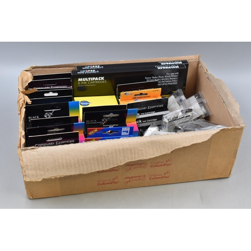 483 - Large Mixed Lot of Various New Printer Cartridges in Various Colours