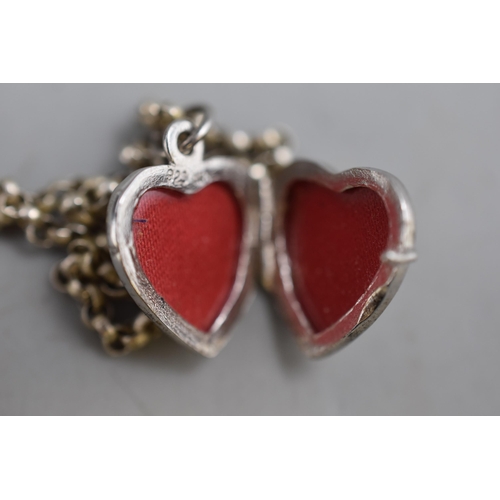 248 - Two Silver 925 Heart Necklaces, includes Locket Heart Necklace