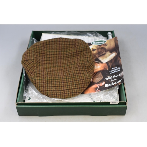 484 - New in Box Designer Barbour Flat Cap