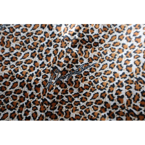 252 - Designer Dennis Basso Silk Leopard Print Scarf