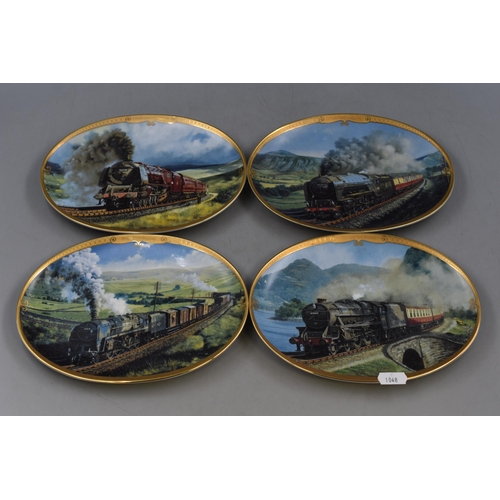 281 - Mixed Selection to include 4 Oval Bradford Exchange Steam Train Plates, Hammersley Steam Engine Duo ... 