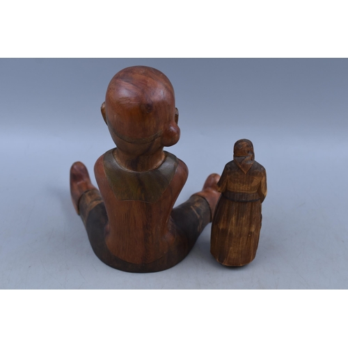 289 - Chinese Carved figure of Seated Boy (9