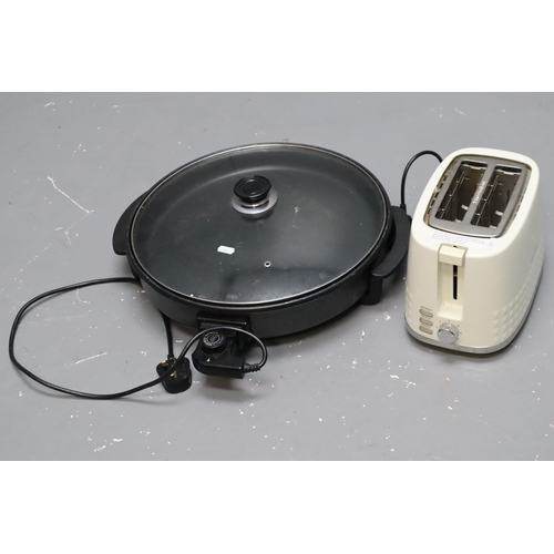 519 - Two Electrical Kitchen Items. Includes Electric Pizza Pan, And Morphy Richards Toaster. Both Power O... 