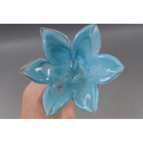 305 - Large Hand Blown Glass Flower 19