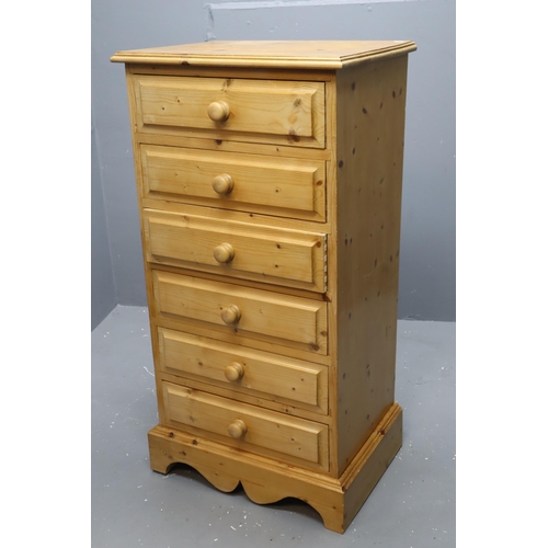 532 - Solid Pine Six Drawer Tall Boy Unit 46