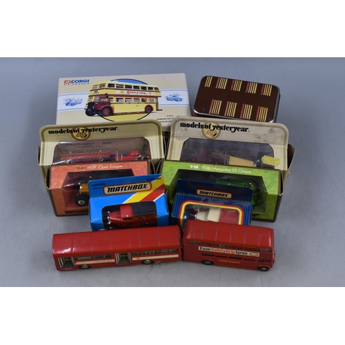 542 - A Selection of Diecast Vehicles To Include Corgi Classics Daimler CW Utility Bus, Matchbox Models of... 