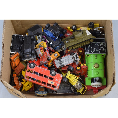 544 - A Selection of Playworn Diecast Vehicles To Include Matchbox and Corgi Juniors