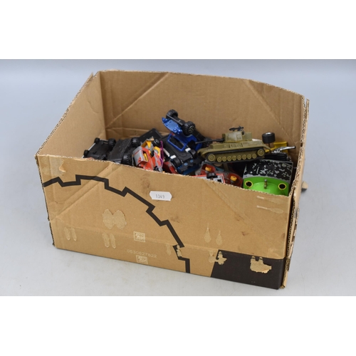 544 - A Selection of Playworn Diecast Vehicles To Include Matchbox and Corgi Juniors