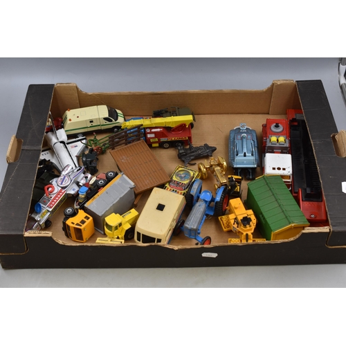 546 - A Selection of Playworn Diecast Vehicles To Include Matchbox, Crescent Toy Co, Majorette, And More