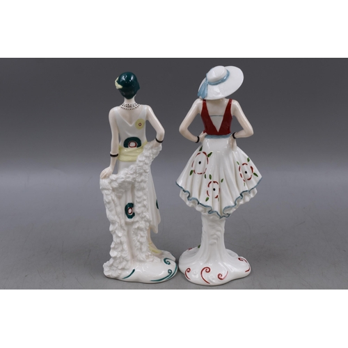 332 - Two Royal Worcester Millie Figures from The Pizzazz Collection (8”)