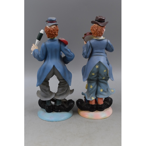 334 - Two Resin Regency Fine Arts Clown Figures. Includes 'The Juggler', And 'Circus Comes To Town (AF)'. ... 