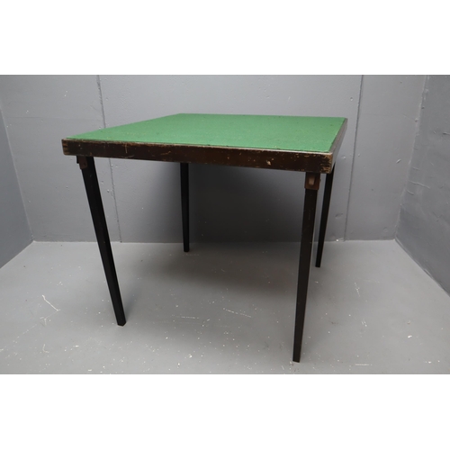 595 - Selection of 2 Vintage Folding Card Tables with Green Baize Top , Biggest Approx 30