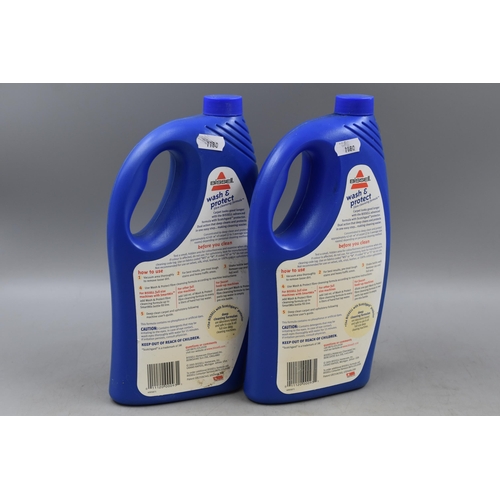 688 - Two Containers of Bissell Wash & Protect Carpet Cleaning Formula (One Full / One Half Full)