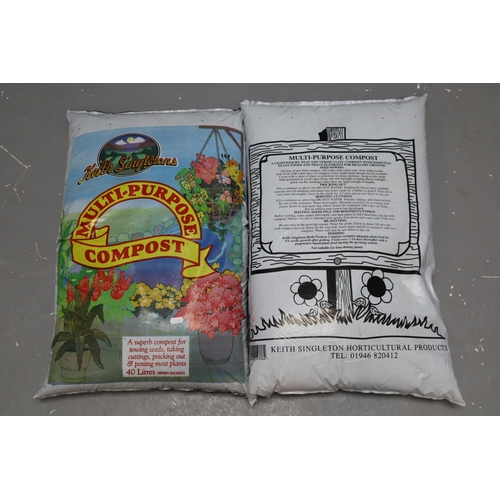 635 - Two Bags of Keith Singletons Multipurpose Compost 40L