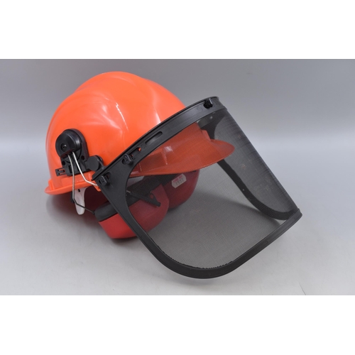 697 - As New Chainsaw Safety Helmet in Box