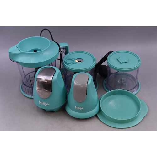 717 - Ninja Food Processor With Accessories (powers on when tested)