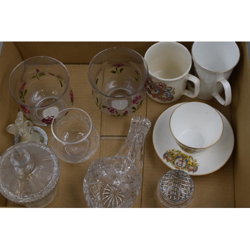 745 - Mixed Selection to include Commemorative Ware and a Selection of Glassware