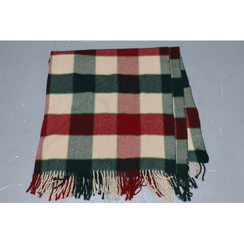 726 - Selection of Tartan Wool Blankets and Woollen Shawl