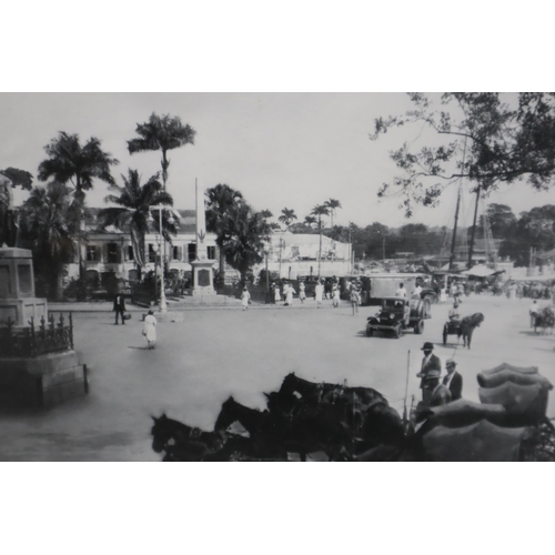 759 - Three Framed and Glazed Photographs of Barbados. Includes Trafalgar Square, Board & Shingle Bus,... 