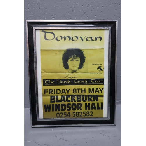 764 - Four Framed and Glazed Music Related Prints. Includes Donovan Poster and Others