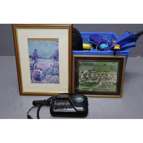 817 - Large Mixed Lot to include Pakamac (Size 16), Extension Cable, Panasonic Cordless Phone (powers on),... 