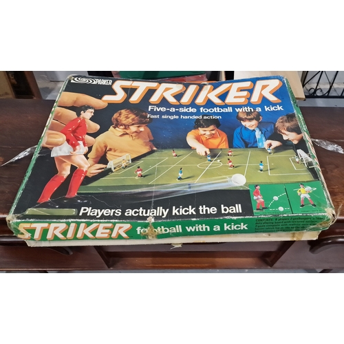 774 - Vintage Striker Football Game by Parker in Original Box for Parts or Restoration