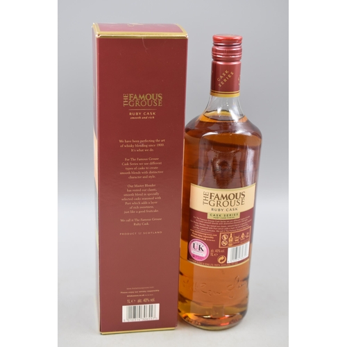 1 - An Unopened Bottle of The Famous Grouse Ruby Cask Blended Scotch Whisky, In Box (1 Litre)