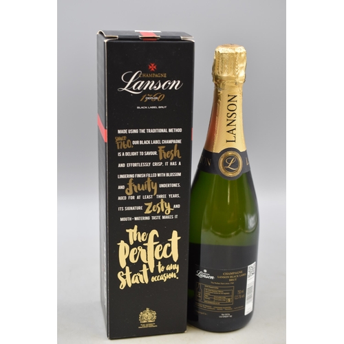 5 - A Boxed Bottle of Unopened Lanson Black Label Brut Champagne, Disgorged in 2016