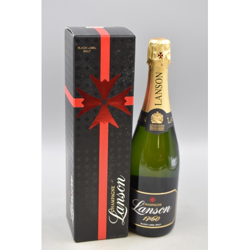 5 - A Boxed Bottle of Unopened Lanson Black Label Brut Champagne, Disgorged in 2016