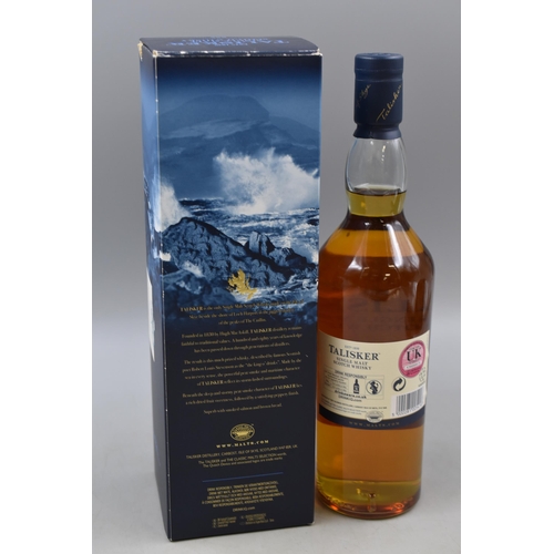 11 - A Bottle of Unopened Talisker Single Malt Scotch Whisky, Aged 10 Years. In Box (700ml)