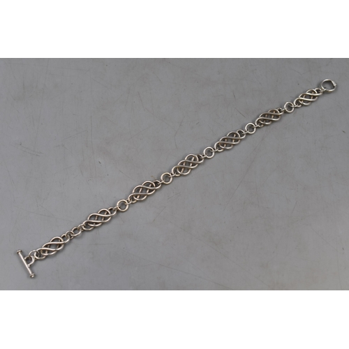 13 - Hallmarked Sterling Silver Bracelet Complete with Presentation Box