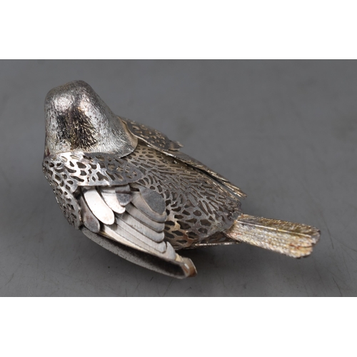 17 - Christofle of France Silver Plated Bird Figure (4