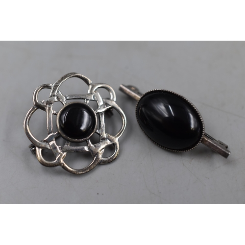 21 - Two Sterling Silver Brooches