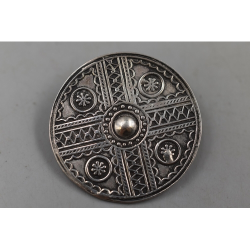 27 - Hallmarked Egyptian Silver Brooch