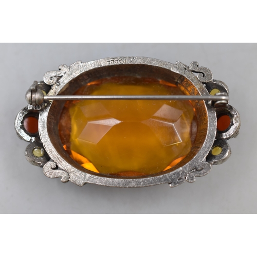 28 - Miracle Citrine Brooch