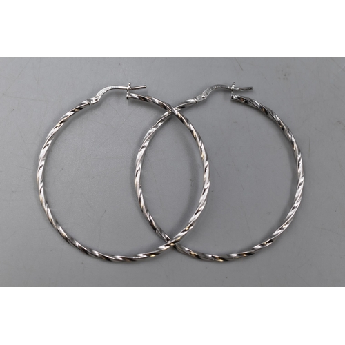 30 - Silver 925 Hoop Earrings