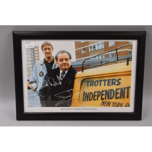 389 - A Framed and Glazed Only Fools and Horses Print, Approx 9.5