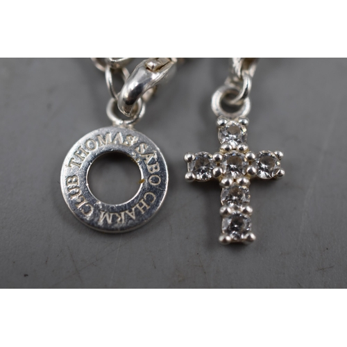 46 - Silver Thomas Sabo Bracelet with Cross Charm